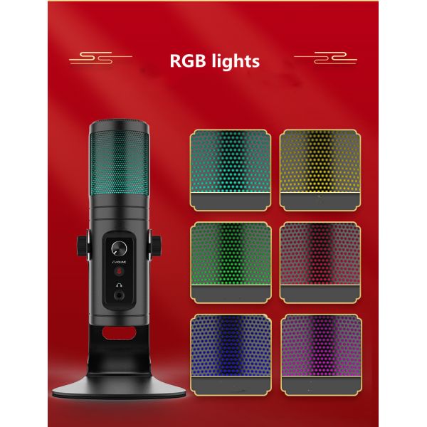 98db SNR Desktop Wired USB Microphone With Mute Button