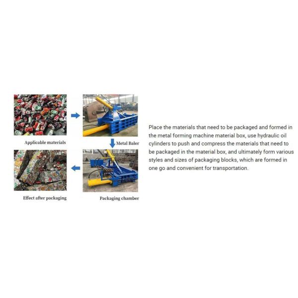 Customized Request MCD-200 Waste Oil Barrels Scraps Metal Plate Baling Press Machine