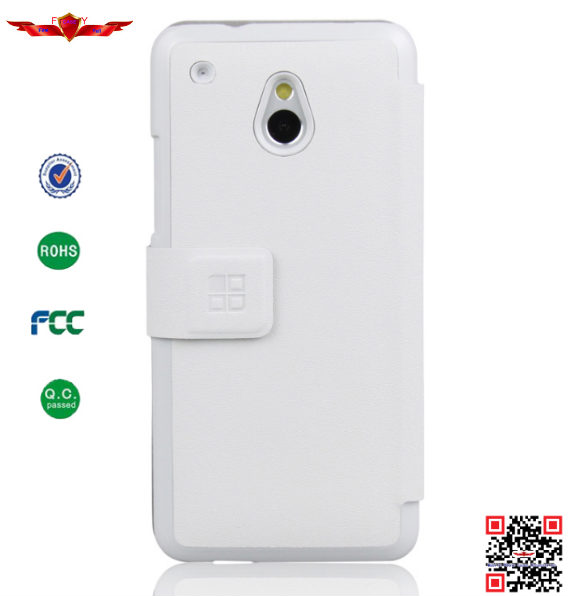 New 100% Qualify PU Wallet Leather Cover Cases For HTC ONE Mini M4 High Quality Colorful