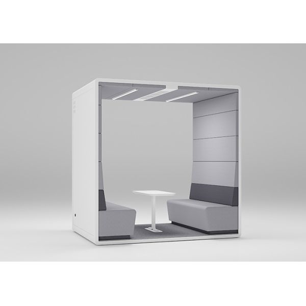Noise Reduction Office Pods Resting Working Meeting Pods Easy To Install 6+6mm Laminated Glass Aluminum Frame