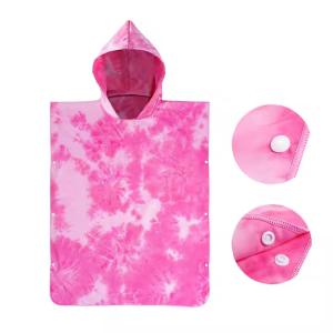 High Quality Custom Microfiber Poncho Towel Design Full Color Digital Printed
