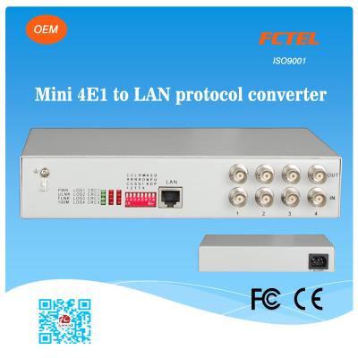 FCTEL 4E1 to Fast Ethernet LAN Managed Protocol Converter