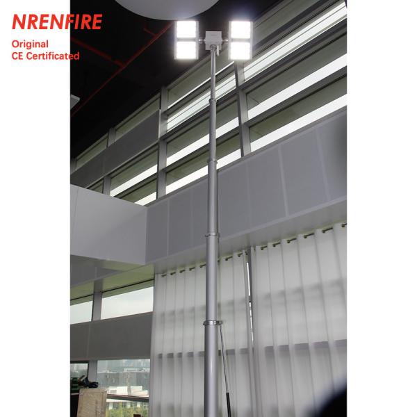 pneumatic telescopic mast light, vehicle roof mount mast light tower-4.5m pneumatic mast-inside wires