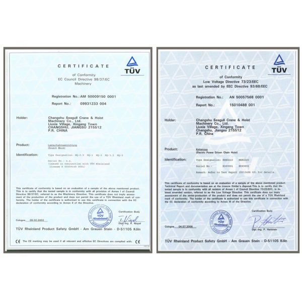 Warehouse Wharf Electric Chain Hoist With Trolley / 10T Wire Rope Pulling Hoist