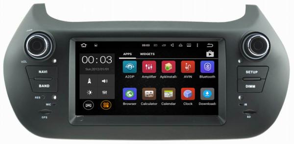 Ouchuangbo 7 inch digital screen android 7.1 for Fiat Fiorino with gps navigation radio BT AUX USB 1080P Video