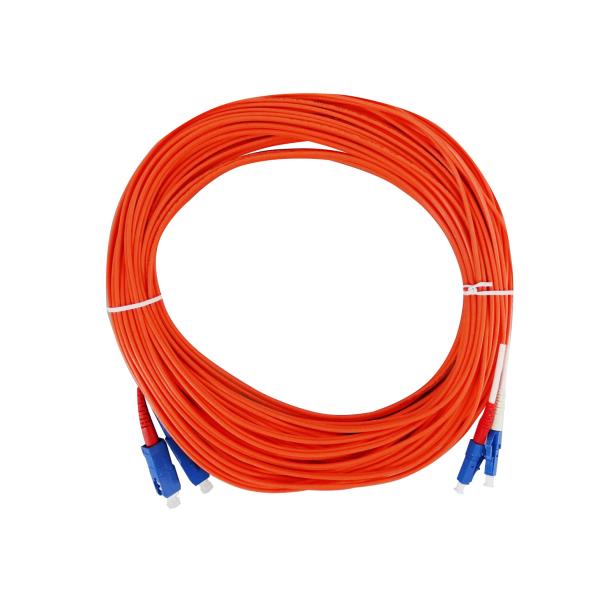 LC UPC Fiber Optic Patch Cord Multi Mode Duplex OM1 OM2 5 Meter Length