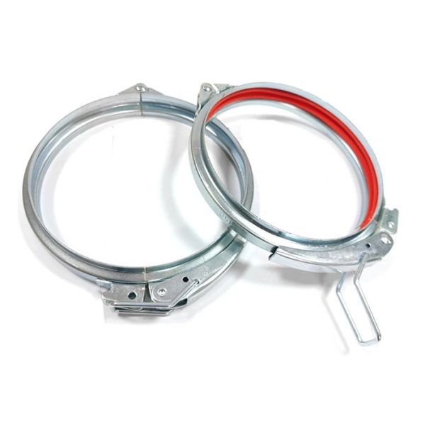 Ductwork OEM Odm гальванизировал струбцины трубки с красным резиновым уплотнением набивкой