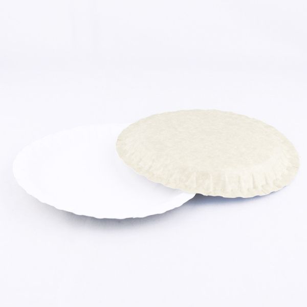 Партийные одноразовые тарелки для торта, круговые белые экологичные бумажные тарелки