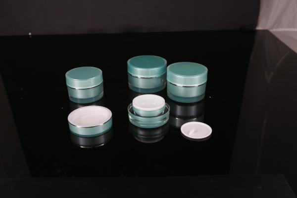 hand lip crystal pump empty square white Screen Printing Airless 30ml Cosmetic Cream Jars