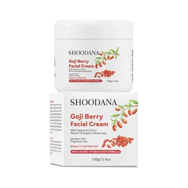 Le Goji Berry est une crème faciale anti-rides pour le visage, hydratante pour les adultes, pour la peau féminine, collagène de beurre de karité.