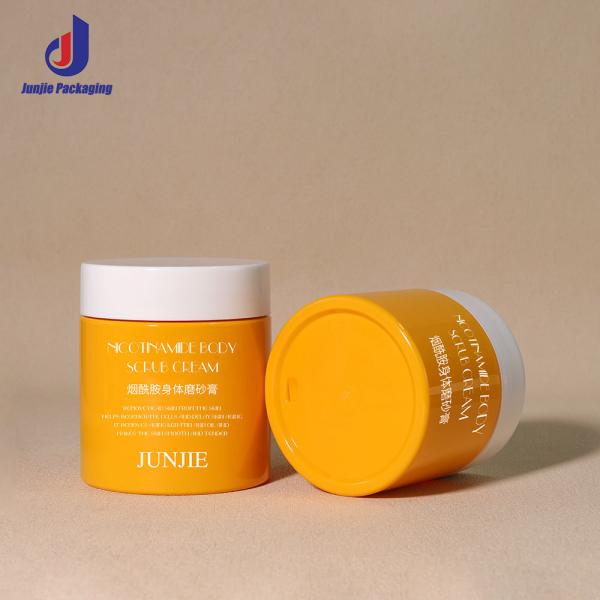 300ml 500ml Pet Plastic Cosmetics Packaging Containers Wide Mouth Jar for Scrub Skincare Cream Body Butter PET Jars With Lids