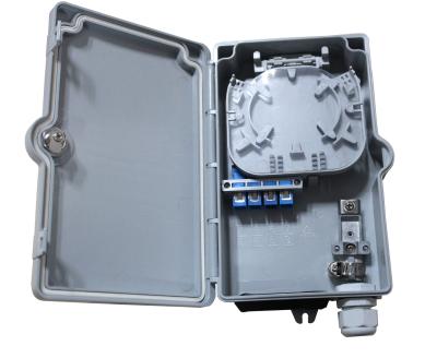 SC SX 4 Port Fiber Optic Termination Box IP54 Splicing Plastic Grey ISO9001