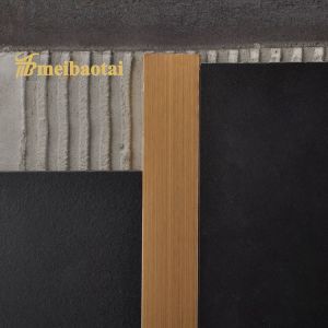 7c PVC Stainless Steel Floor Transition Strip with 0.65mm Thickness and Hairline Surface U Edging