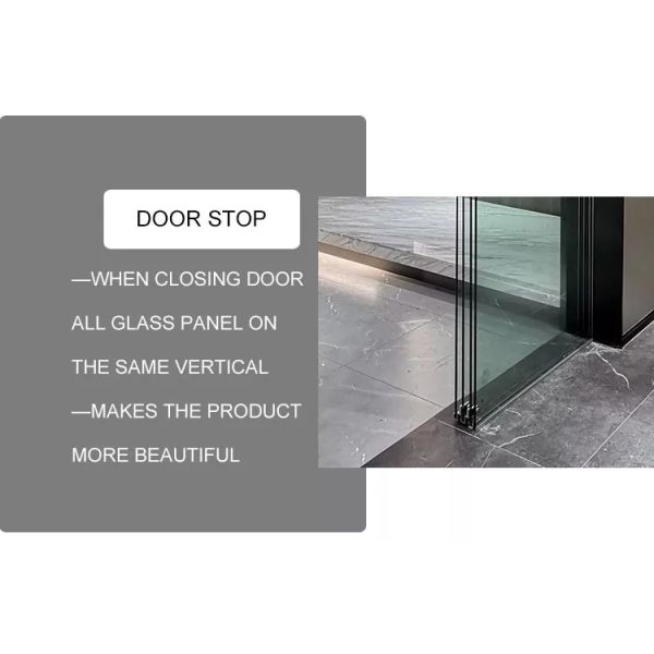 Закрытие внутренней бескаркасной раздвижной двери из закаленного стекла синхронное мягкое