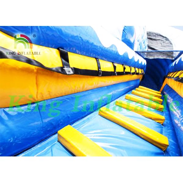 Single Lane 0.55mm PVC Tarpaulin Inflatable Dry Slide / CE Shark Inflatable Slide