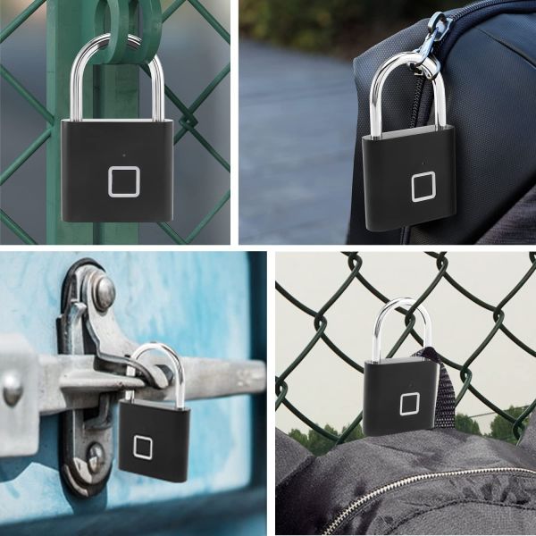 Замок отпечатка пальцев касания Padlock одного отпечатка пальцев открытый с USB поручая для спортзала, спорт, школы