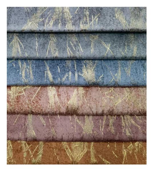 100% Polyester Soft Knitted Fabric Holland Velvet Print With Embossed Style