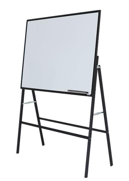 Classroom Mobile Reversible Magnetic Whiteboard Frosted Aluminium Frame
