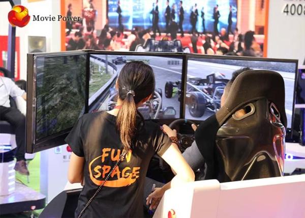 9D Three Screens Vr Car Driving Simulator with Dynamic Platform