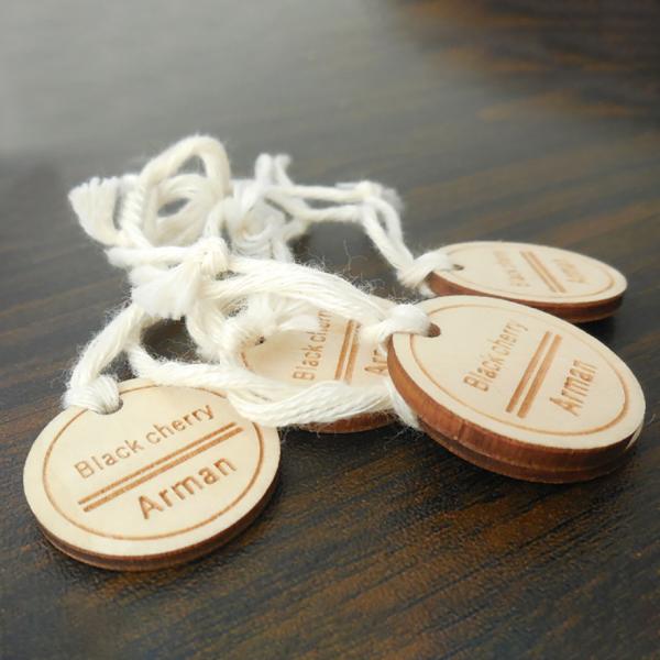 Laser Cutting Natural Wooden Tag for Baby milstone card or customized design