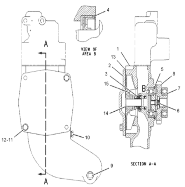 1727762 172-7762 0R-1005 0R1005 3306 Water Pump Fit Motor Grader Parts