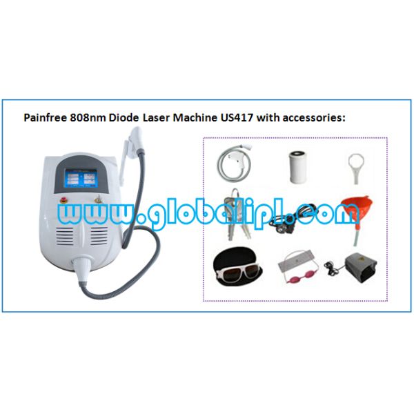Permanent Beauty Hair Removal Diode laser hair Removal Machine With 808nm