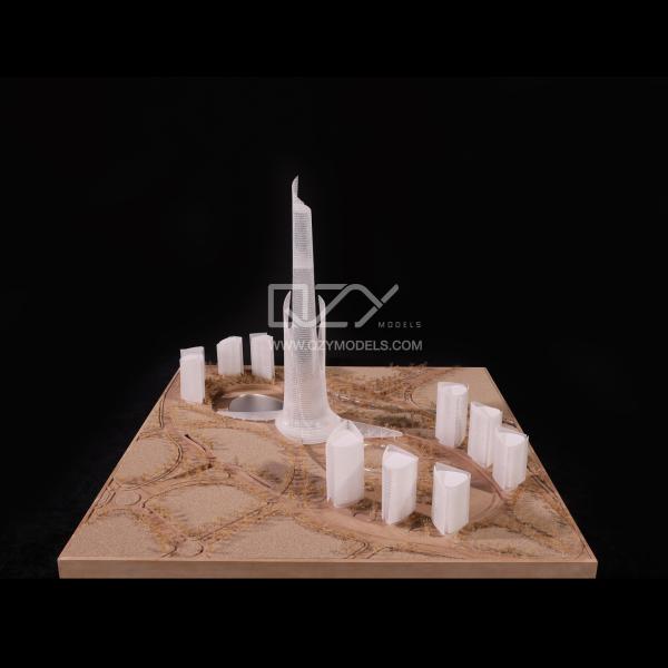 1/100 Dushanbe Skyscraper  Tower Model