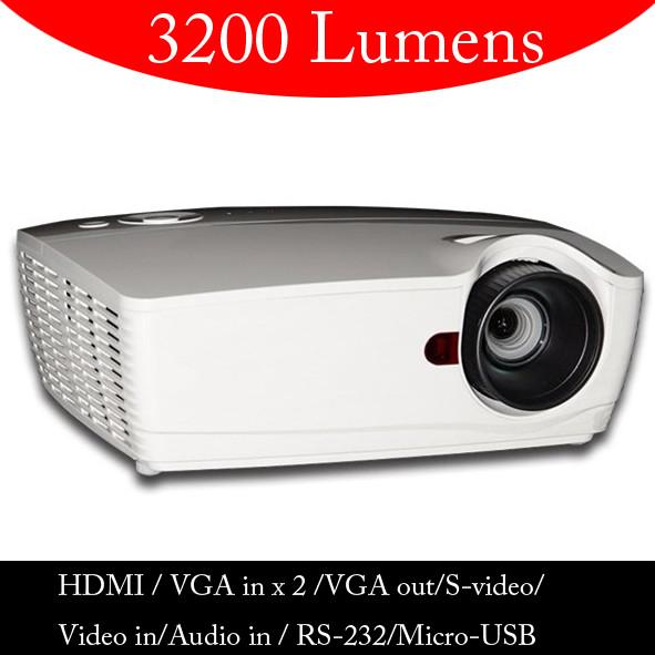 3200 ANSI Lumen HD DLP Video Projector With HDMI VGA In Out For School Education Office