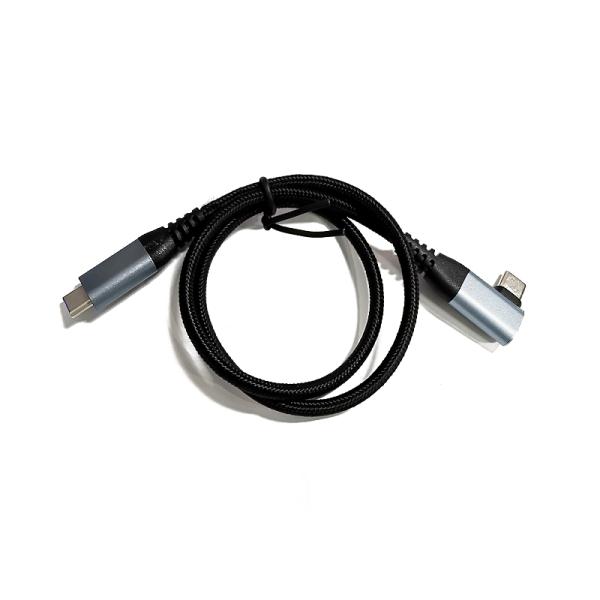 Wholesale Nylon Braided USB-C Type-C to 90° Right Angle Type-C PD 60 W Fast Charging Charger Cable for Phone 15 16 Series