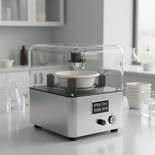 Single-Station Spin Coater for Molded Pulp Food Containers – Benchtop Design with Customizable Fixtures for R&D and Small Batch Production