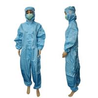 Anti estática da roupa livre de poeira lavável da listra de 5mm para a sala de limpeza
