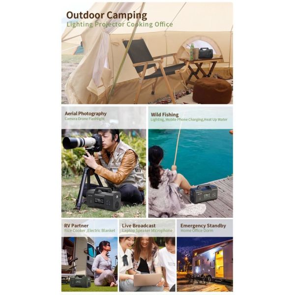 Antiwear Portable Outdoor Power Bank Rainproof Multiscene For Camping