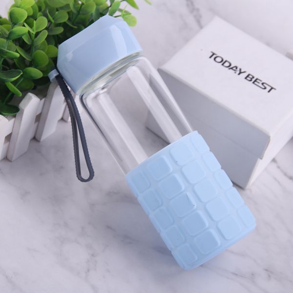 Wide Mouth Glass Water Bottle Lead Free High Borosilicate For Christmas Gifts