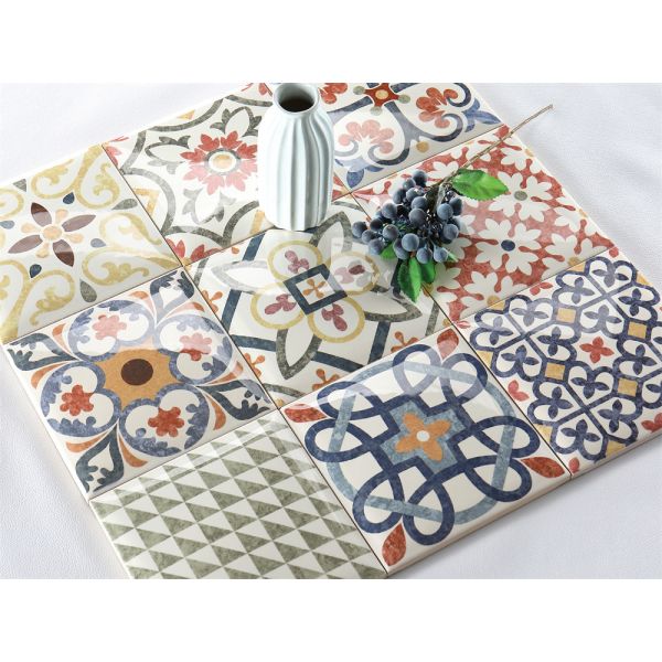 152x152mm Glossy Porcelain Wall Tiles for Indoor Use