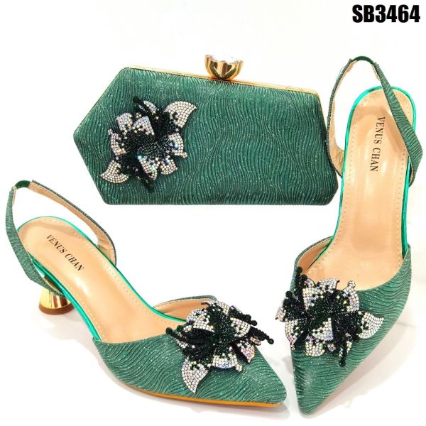African high heels sandals and purses bag set Italian bag to match shoes for  women party shoes set
