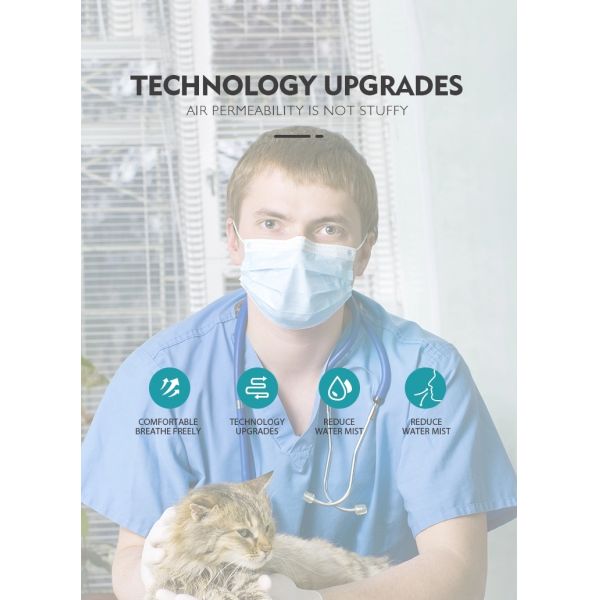 Eco Friendly Disposable Medical Mask , Non Woven Disposable Face Mask ISO 13485