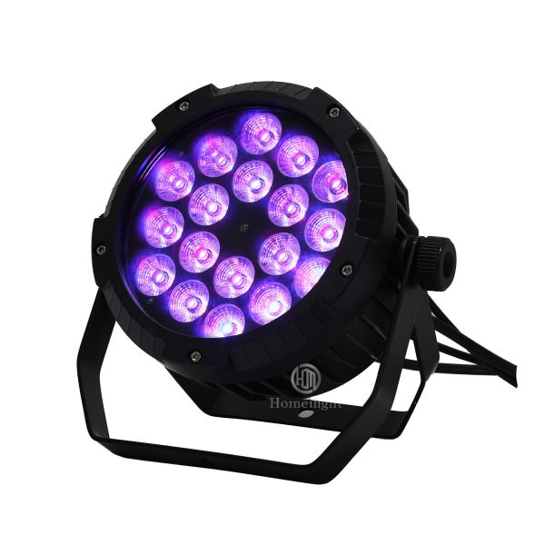 18PCS Waterproof RGBWAUV 6 In1 LED Stage Lighting Flat Par LEED Lights IP68