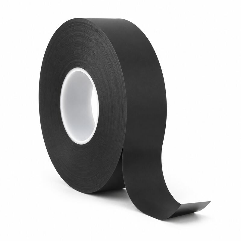 Black PTFE Film Tape / Anti-Static PTFE Tape / ESD PTFE Tape with Silicone Adhesive and Fiberglass-Free Backing for Non-Stick Guides, Heat Sealers and Evaluated ESD Fixtures