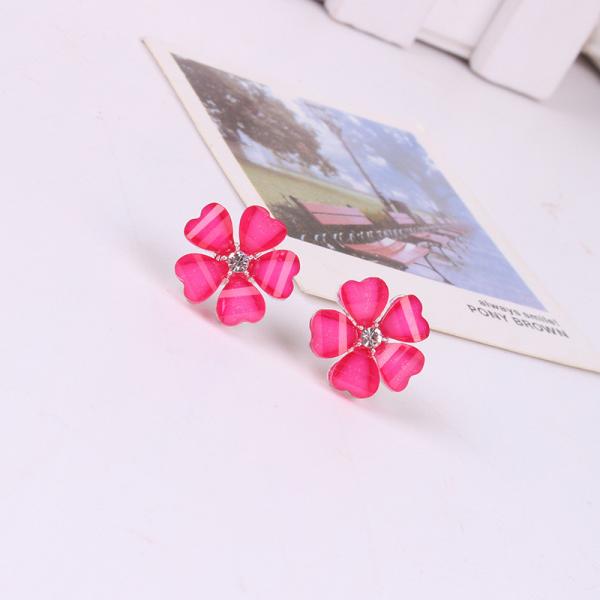 2018 Fashion American style lady party Heart ShapeEarringsSilver Many Colors Flower shapes