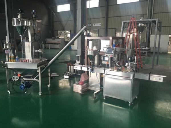 Coffee / Milk Rotary Powder Filling Machine Spice Multi Language Interface