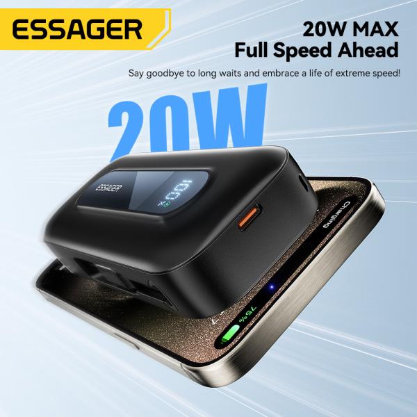 ESSAGER FS01シリーズ 1000 Mah USB-C ポータブルチャージャー ベストパワーバンク