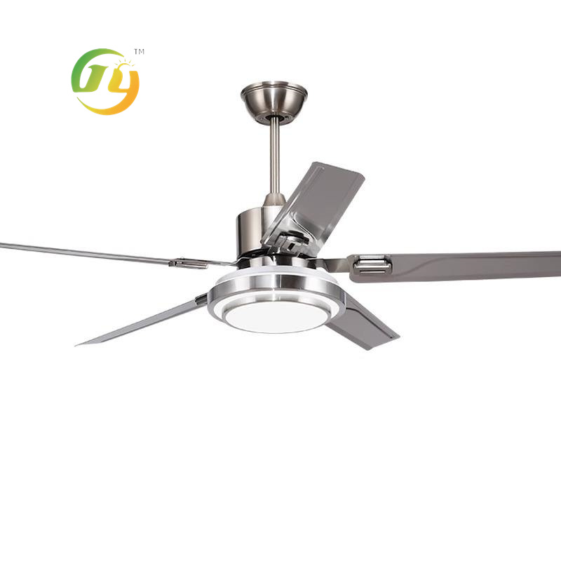 SENKAI Простой нержавеющий сталь вентилятор Лист Жилая / столовая спальня вентилятор Свет Интеллектуальный пульт управления