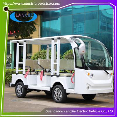 8 Seats Mini Electric Tourist Car 48V aC motor Airport Luggage Cart With Roof For Resort