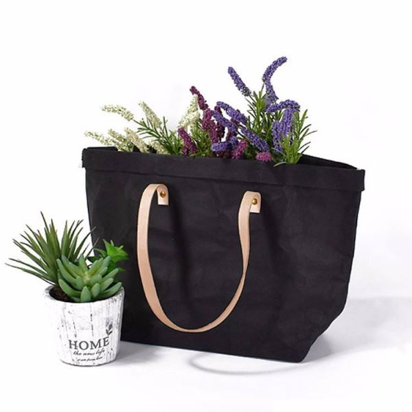 Washable Kraft Paper Storage Bags Home Garden Decoration Custom Size For Plant