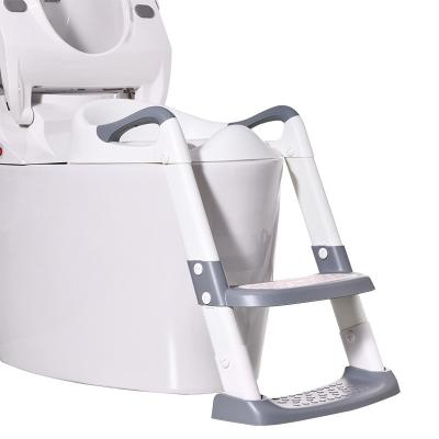 Grey/Blue/Red 3 In 1 Potty Training Seat With Step Stool Ladder Fits 1-10 Years Old