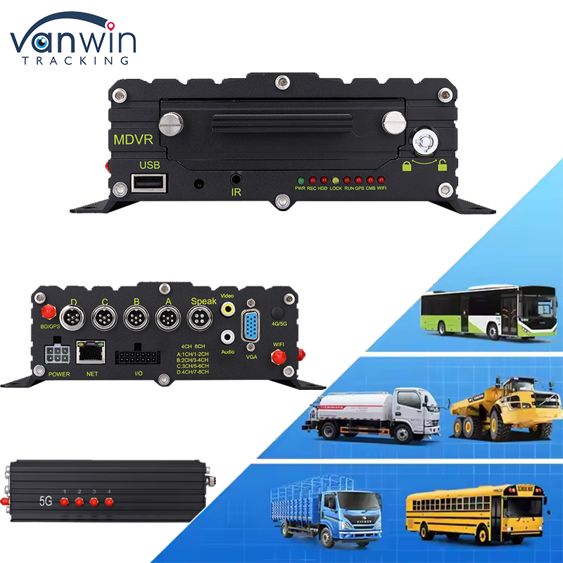 8CH 1080p 4G AI Mobile DVR With ADAS DMS BSD Camera System GPS Mobile DVR For Truck
