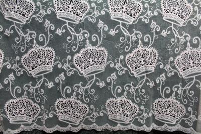 Apparel Accessories Mesh based Crown Style Embroidery Lace Fabric Crown in Different  Color