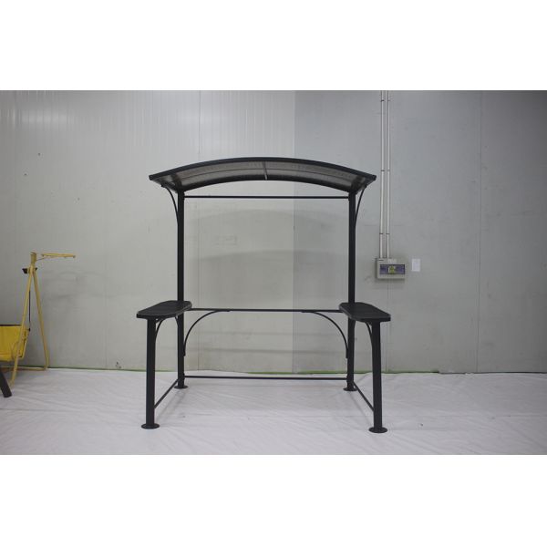 Aluminium and Iron Barbecue Gazebo 2.18*1.43*2.13-2.29M for Garden Canopy Grill House