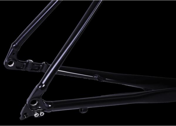 Black Flat Mount Road Bike Frame Aluminum Material For Offroad Racing