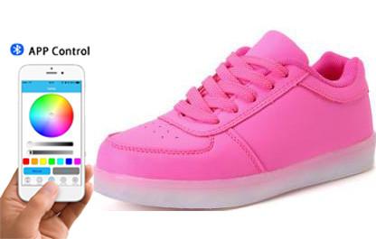 Youth Students Light Up Dance Shoes , USB Rechargeable Light Up Shoes App Control